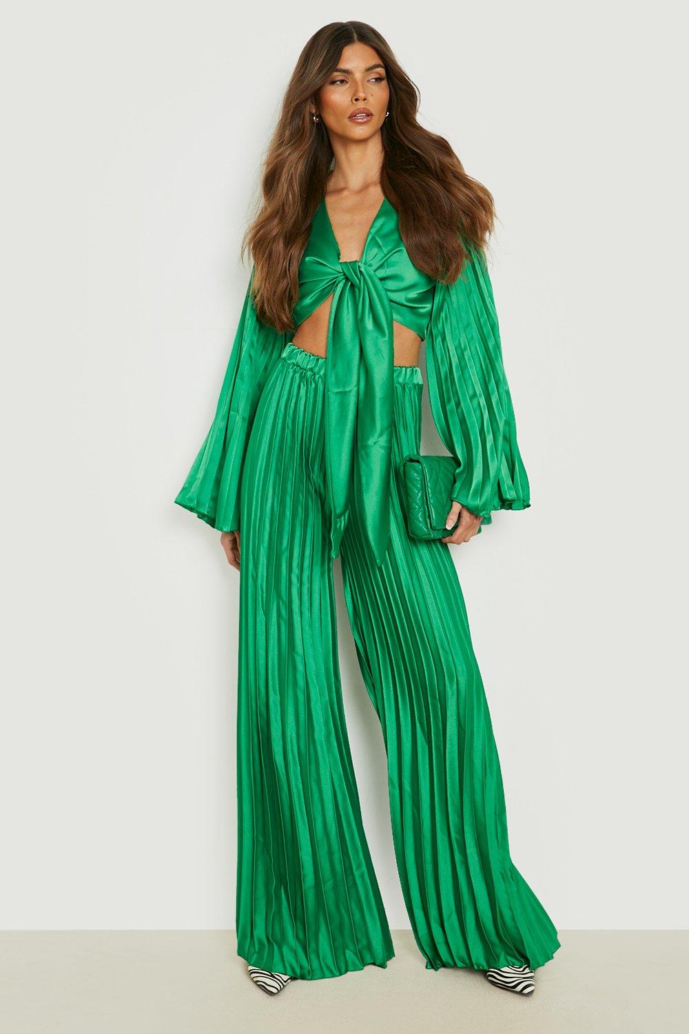 Satin on sale trousers boohoo